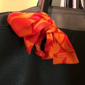 COACH bag scarf